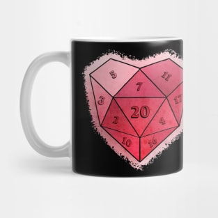 D20 Crystal Heart Mug